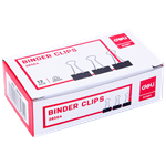 Black F/Back Clip 25 mm 12PCS - E38564