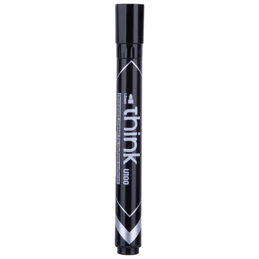 Permanent Marker Bullet 1.5 mm Black (12Pcs) EU10020