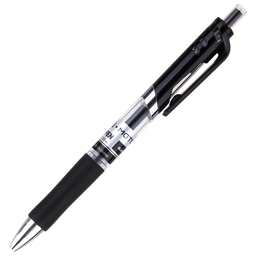 Retractable Gel Pen 0.5 mm Black (12Pcs) EQ10420