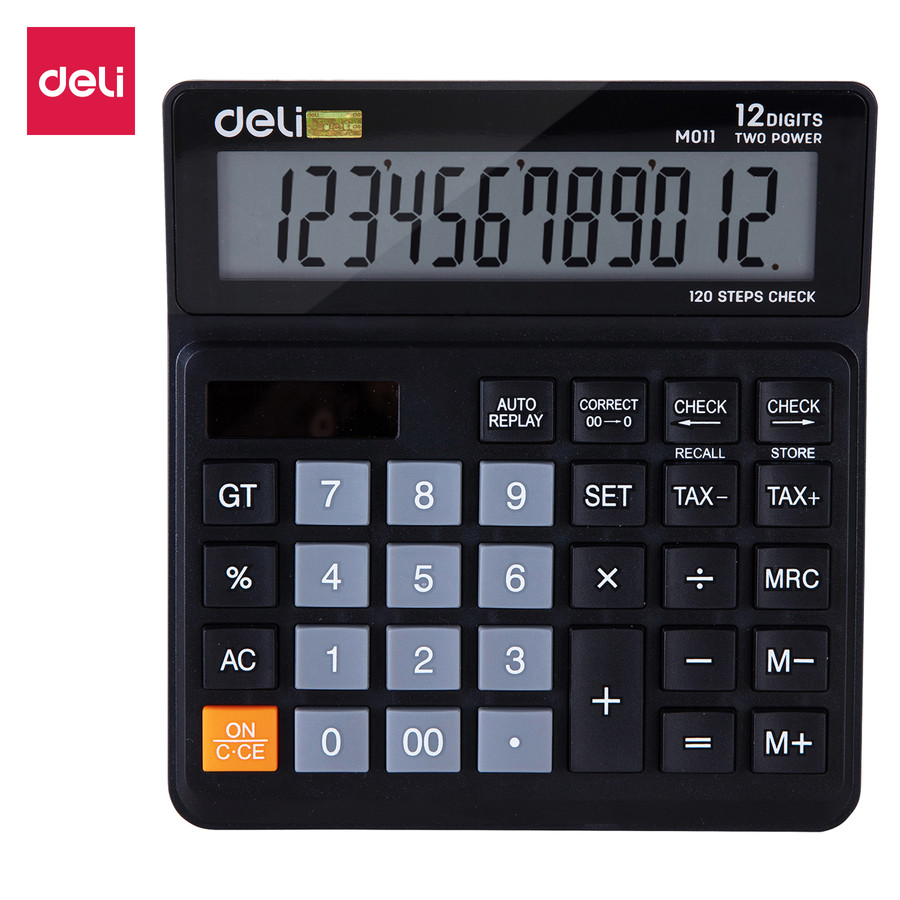 12 Digit Dual Power Calculator (150 x 120 x 52 mm) Black 01120