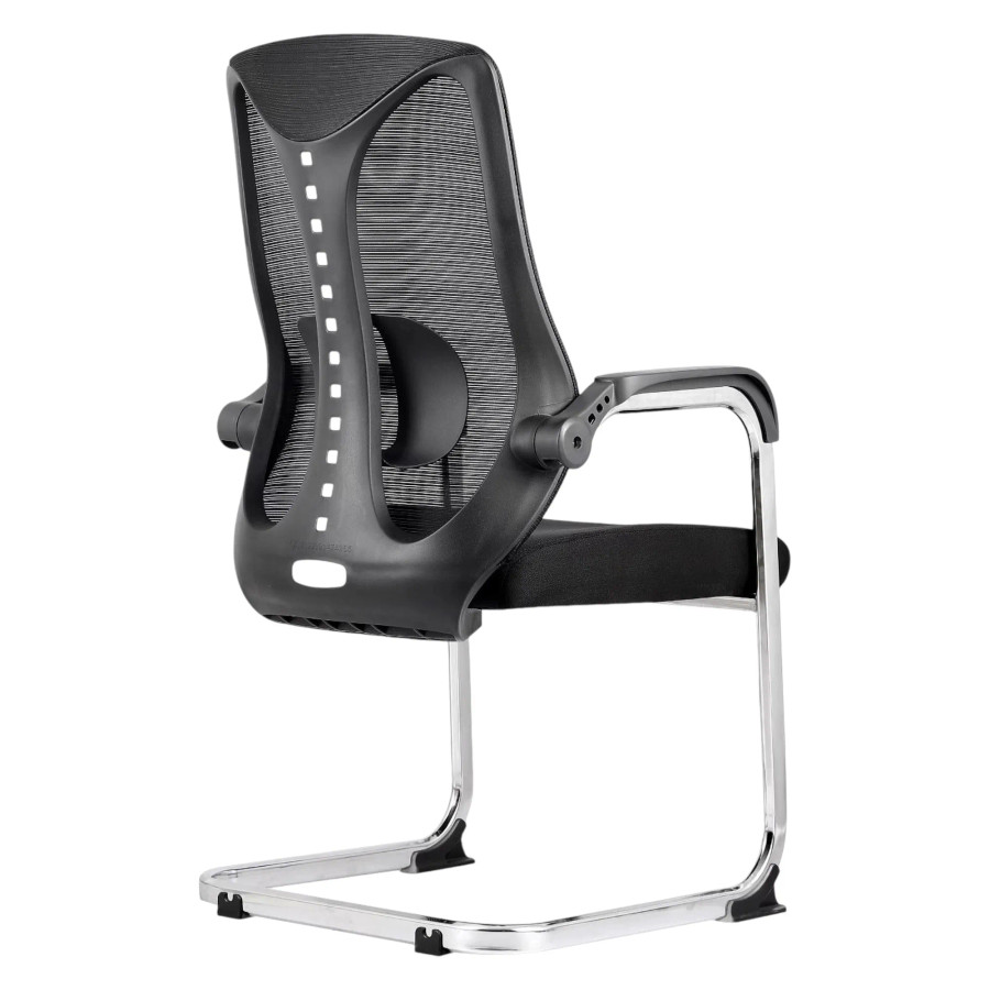 C4021B Grey Mesh with White Frame Visitor Office Chair
