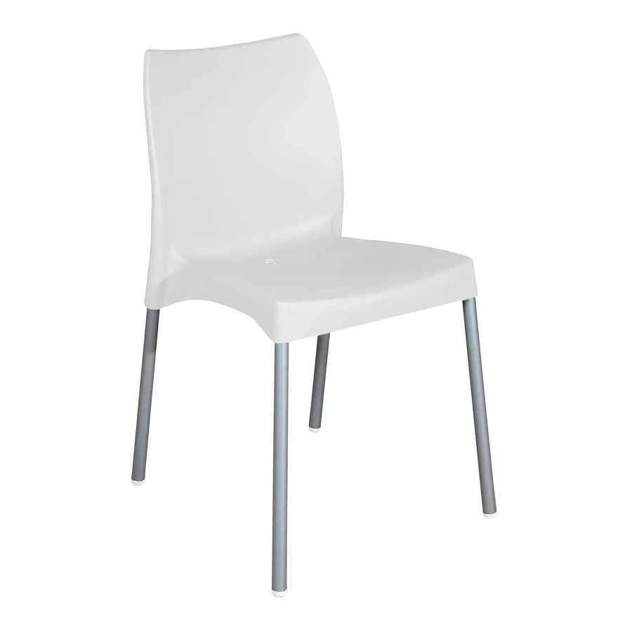 Easyseat White Armless Indoor & Outdoor Dining Chair