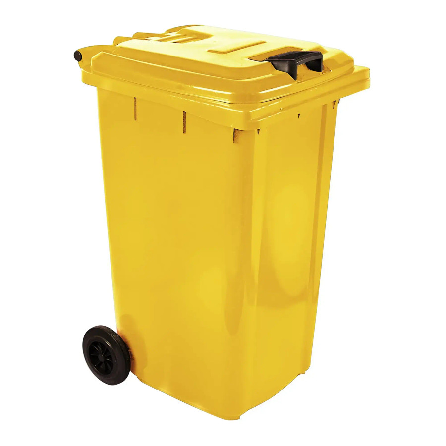 AllWeather Wheelie 240L Yellow Bin