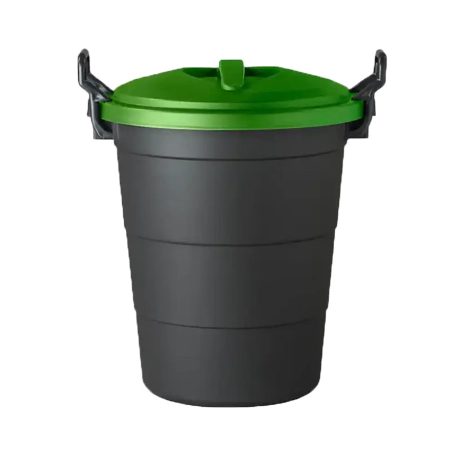 Street Smart 75L Dust Bin - Green Lid