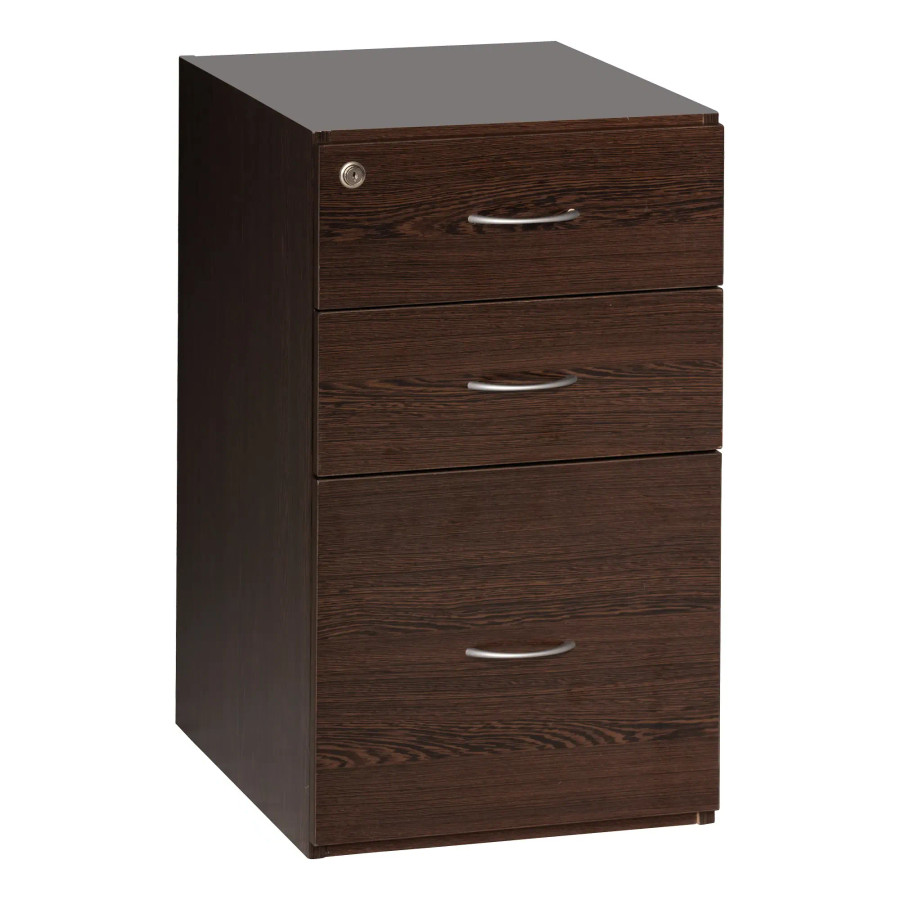 Sorted Desk High Pedestal, 2 Drawer, 1 Filer in Wenge Melawood