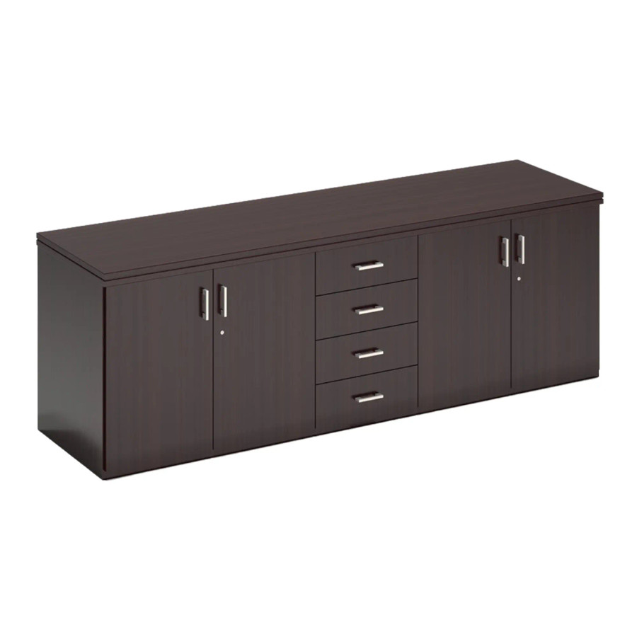 Volante Four Hinge Door with Four Drawers Server Unit