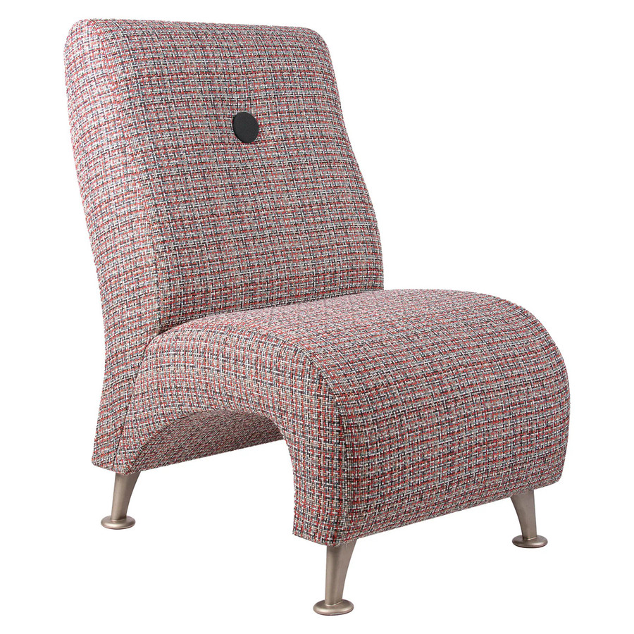 Tokyo Occasional Chair FUR-OCC-TOK, stylish furniture piece with colorful patterned fabric and metal legs.