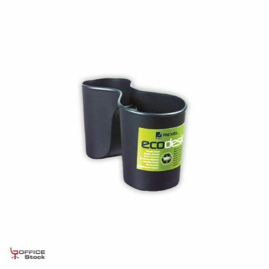 Eco Desk Pencil Cup RXLS-160215, black eco-friendly desk organizer for pencils and stationery.