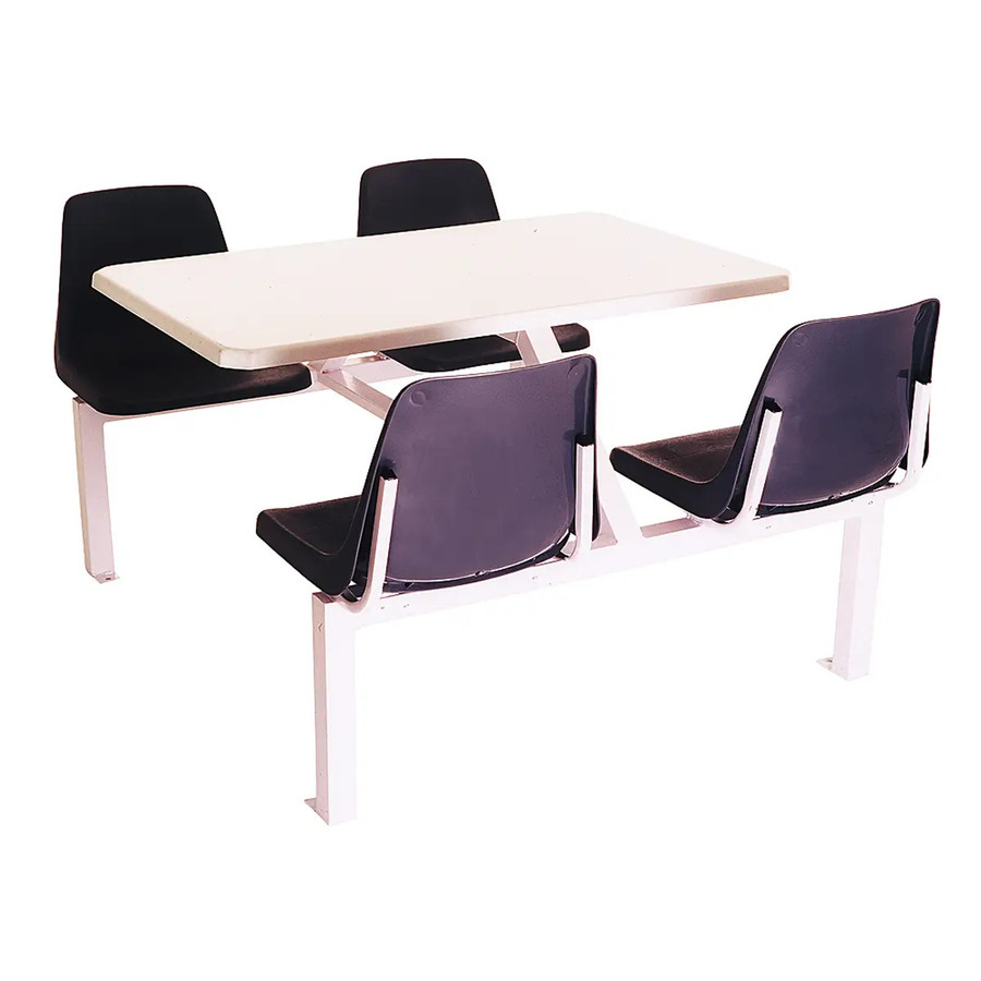 Four - Seater Canteen Rectangular Poly Shell Set