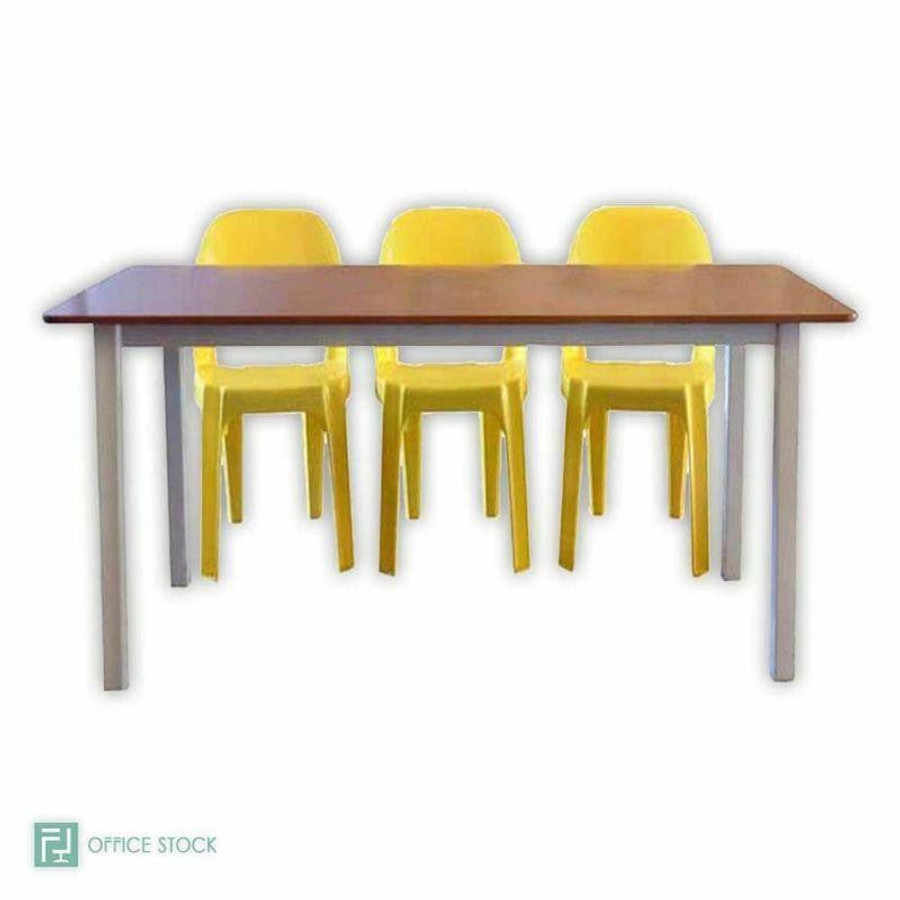 Rectangular Supawood Table with Metal Cradle Stand Rectangular Supawood Table with Metal Cradle Stand