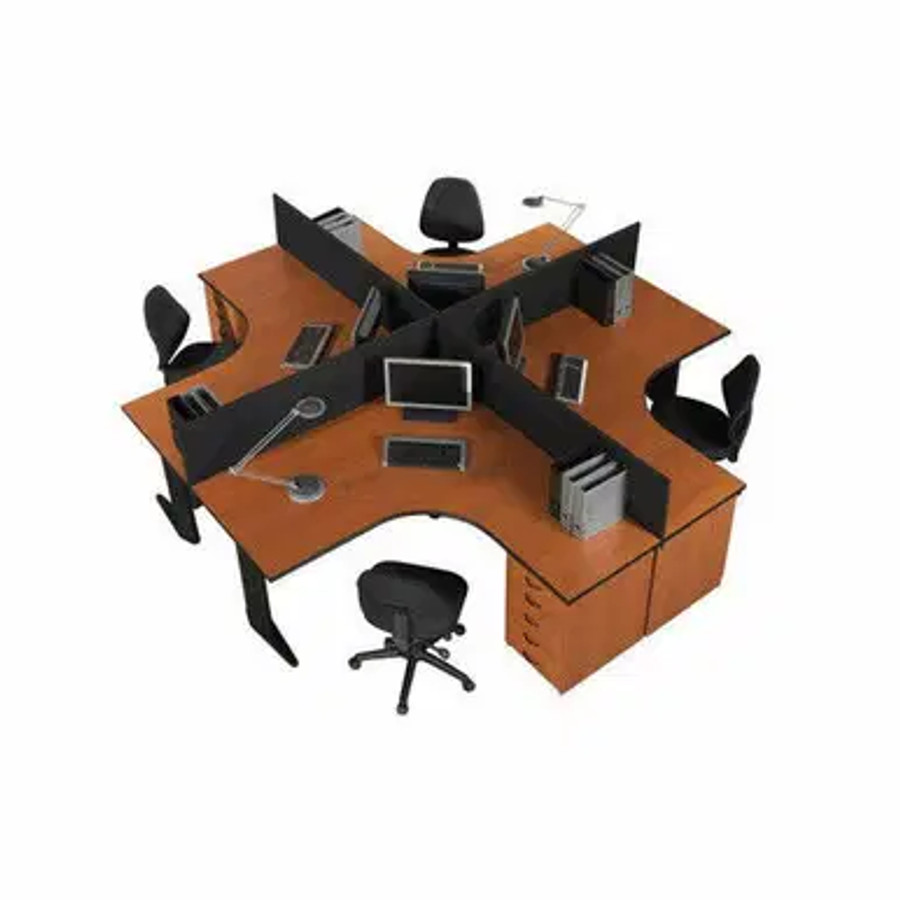 Euro Four-Way Workstation Desk Euro Four-Way Workstation Desk