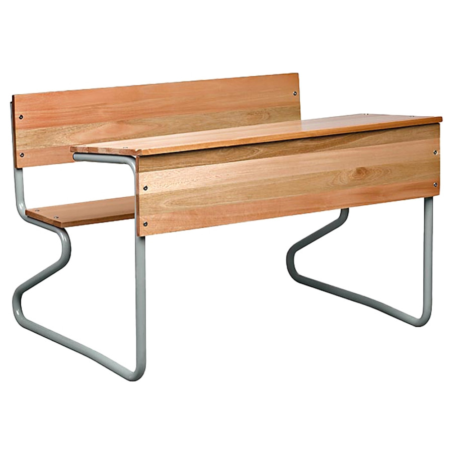 Double Combination School Desk in Saligna Wood 1200 mm Wide Double Combination School Desk in Saligna Wood 1200 mm Wide