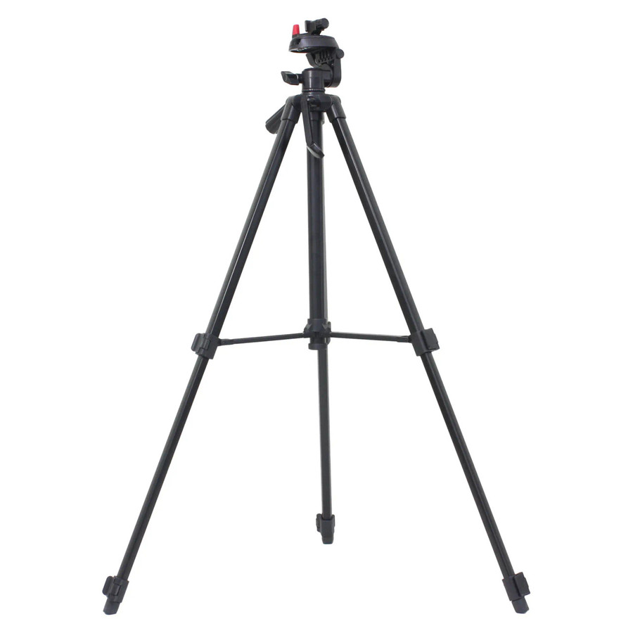 Econo Tripod 1350mm - Black AL6110, a lightweight and adjustable camera tripod with a maximum height of 1350mm, featuring sturdy black legs and a versatile mounting head for photography and videography.