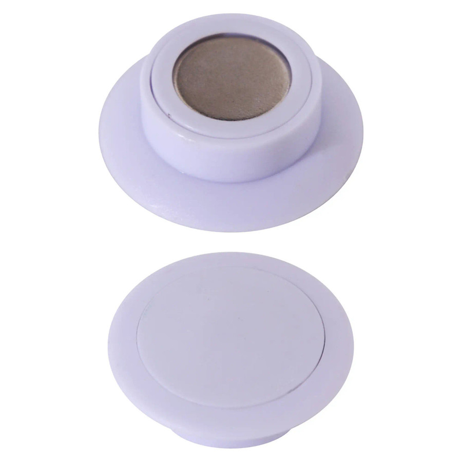 Circular Magnets (Extra Strong - 5 Per Card - White - Size:30mm)