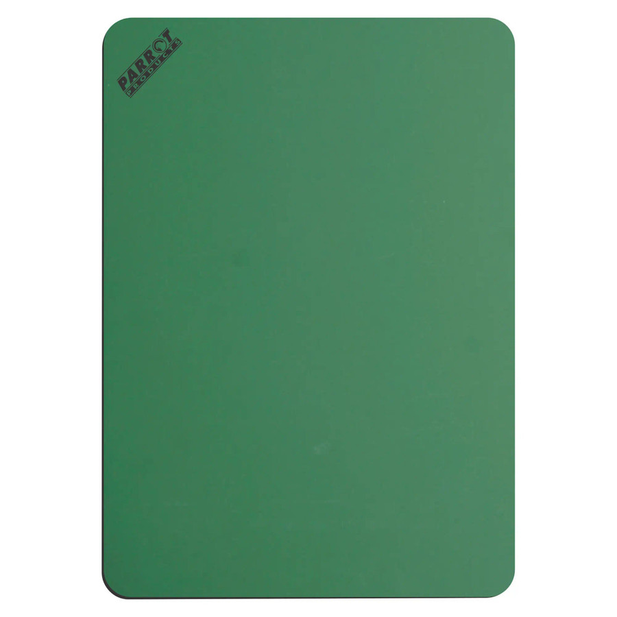Writing Slate Chalk Markerboard (297*210mm - Carded) BD2802, green chalkboard with rounded edges and the 'Parrot Product' logo in the top left corner.