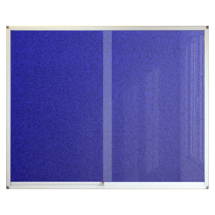 Pinning Display Case, 1200*900mm Royal Blue color with glass front and aluminum frame.