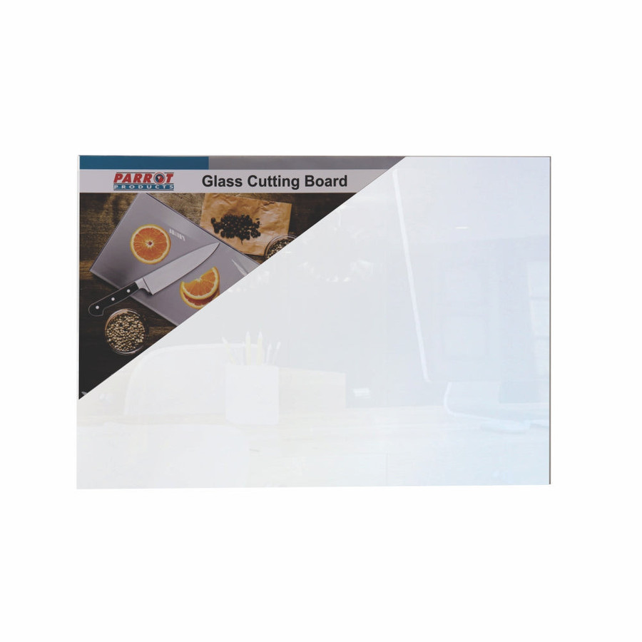 Glass Cutting Board (210 × 300 mm - White)