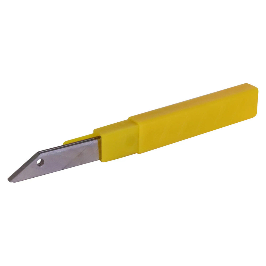 Craft Knife Blades 30Deg For CK1010 (10) CK1011, yellow handle with precision metal craft knife blade for detailed cutting.