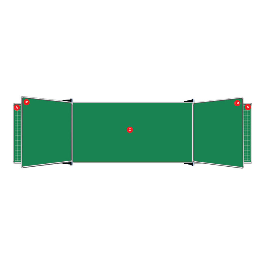 Educational Board Non - Magnetic Chalkboard (1220 x 1220 - Chalk Squares - Side Panel - Option a)