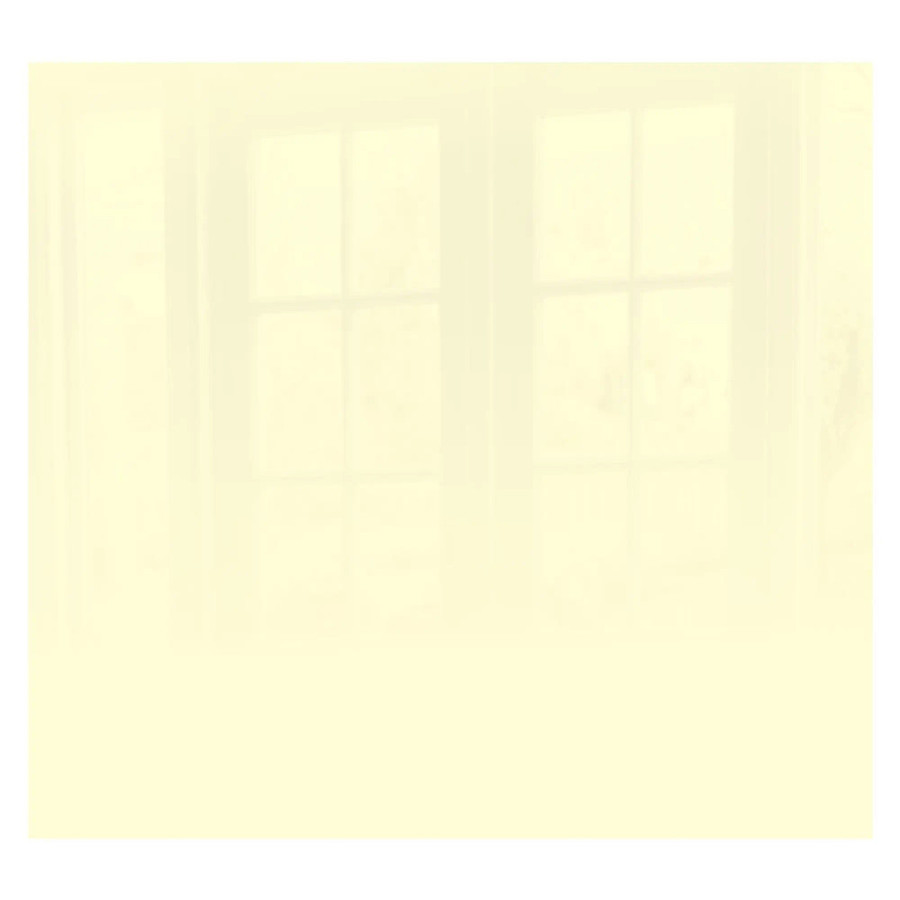 Beige RAL1001 Hob Splashback (598 X 650 X 6mm), image showing a beige-colored glass splashback with a subtle reflection of a window.