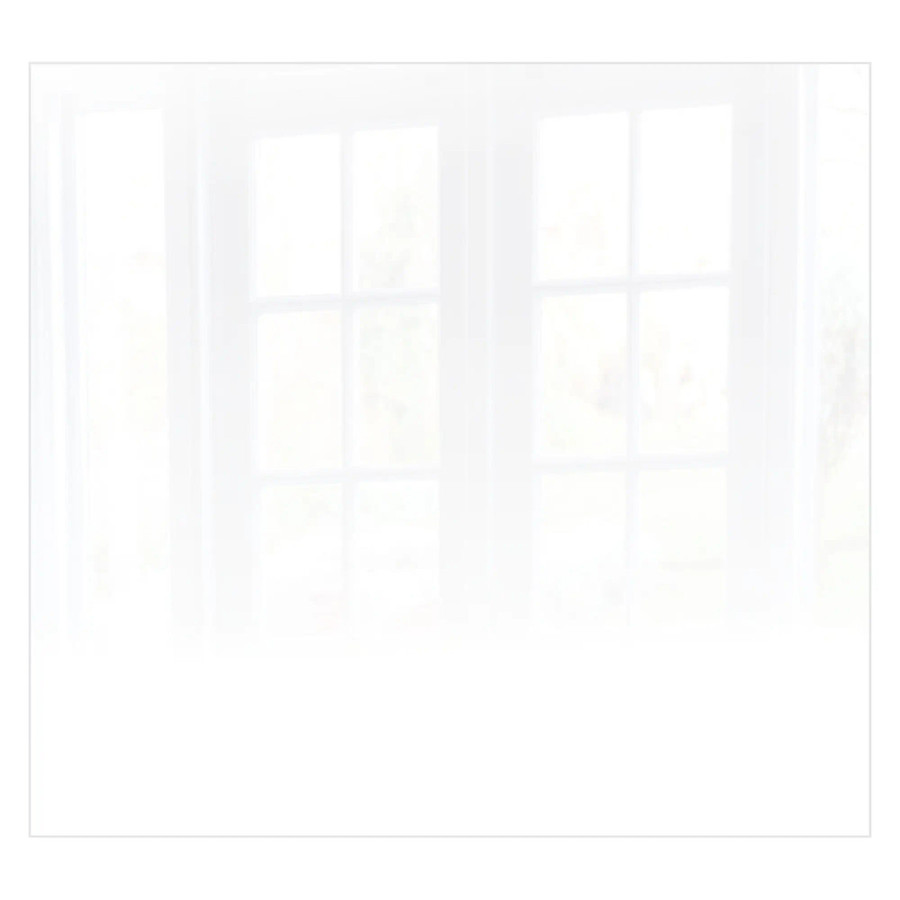 Decorative Glass Wall Tile (598 x 650 X 6mm) White RAL9010