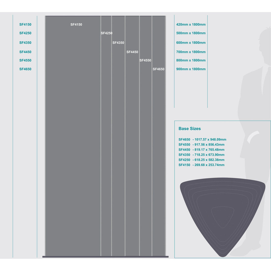 Triangular Tower Sign Frame (420*1800mm) | Double Sided - Standing | Office Stock
