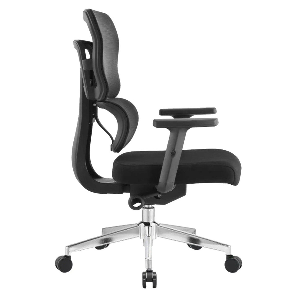 Up Ergo Medium-back Office Chair, Ergonomic Office Chair with a High-back, Cushioned Seat and Adjustable Armrests, Designed for Comfort and Support in a Professional Workspace.