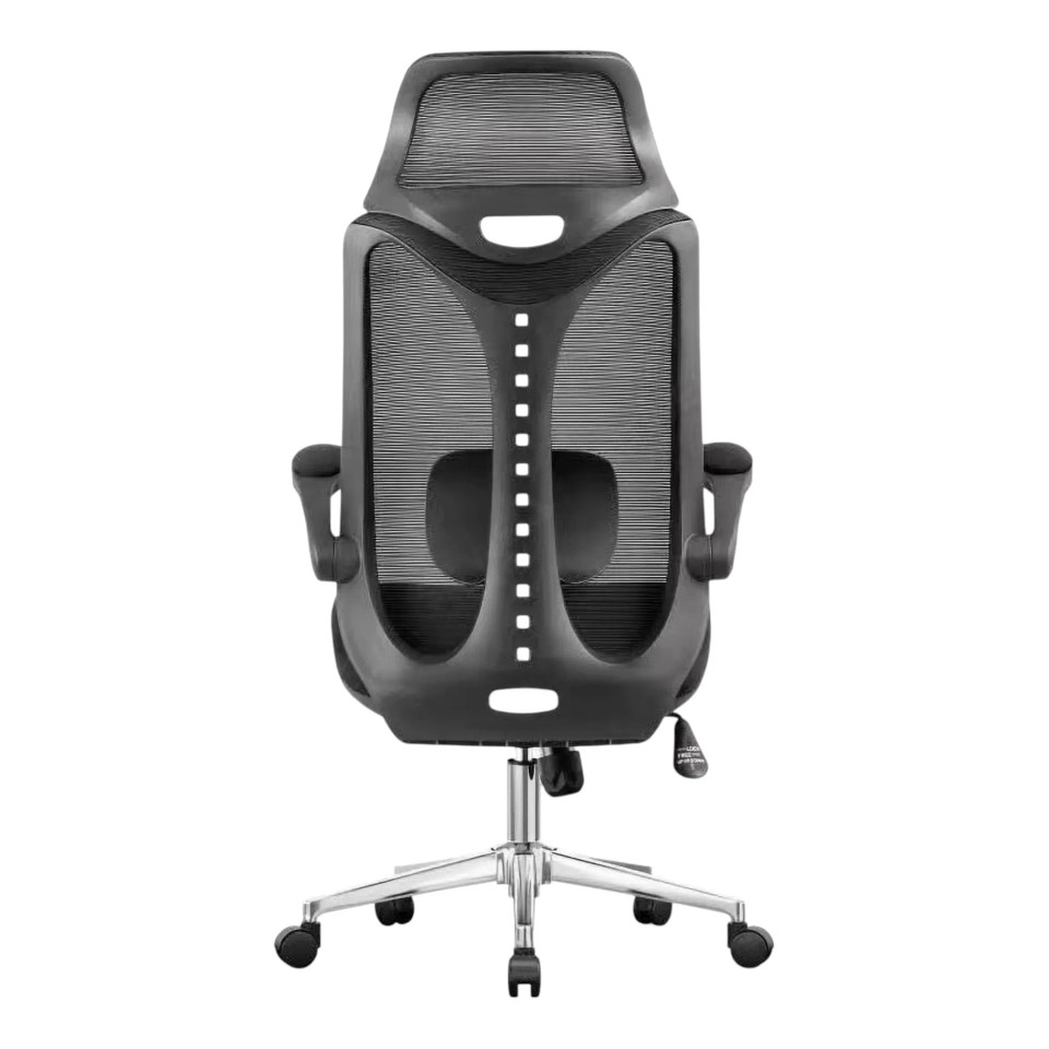 C4020 Black Mesh with Chrome Frame High-Back Office Chair