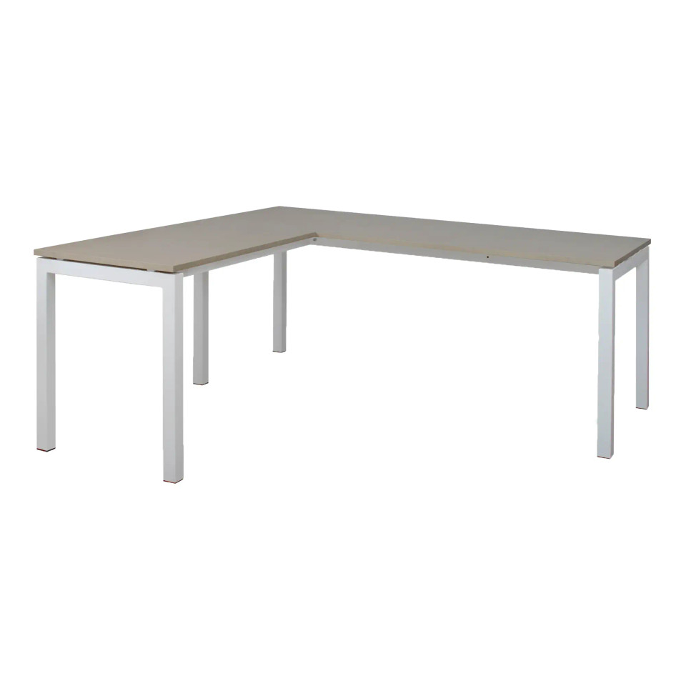 Prowork Office Desk with Extension in Melawood 1000W X 732H mm with 22 mm Top (Behind Desk)
