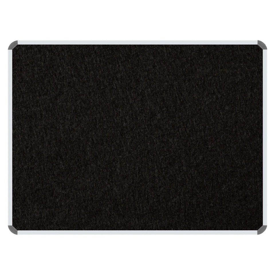 Product Info Board, Aluminium Frame with Black Background Measuring 600 x 450 mm for Signage or Display Purposes