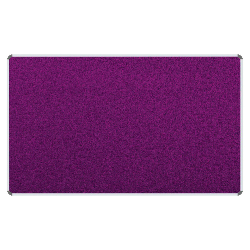 Product Info Board, Aluminium Frame - 1500 x 1200 mm - Purple, Vibrant Purple Notice Board with Aluminium Edges.
