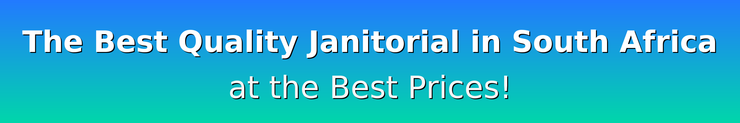 The Best Quality Janitorial in South Africa