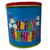Gourmet Popcorn tin with Happy Birthday message - 1 gallon
