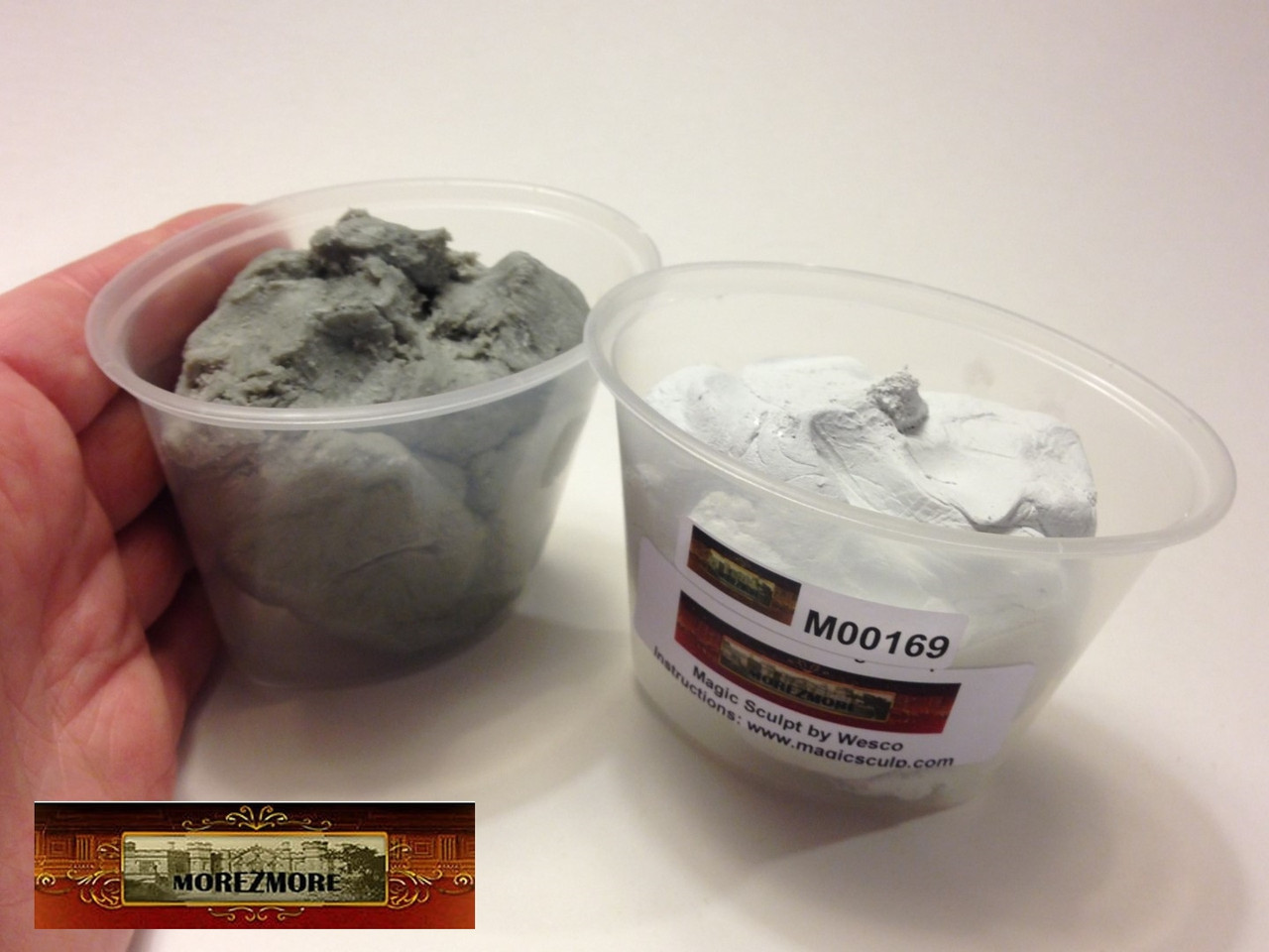 M00169 MOREZMORE 1 lb WHITE Magic Sculpt Sculp Epoxy Clay Model Putty