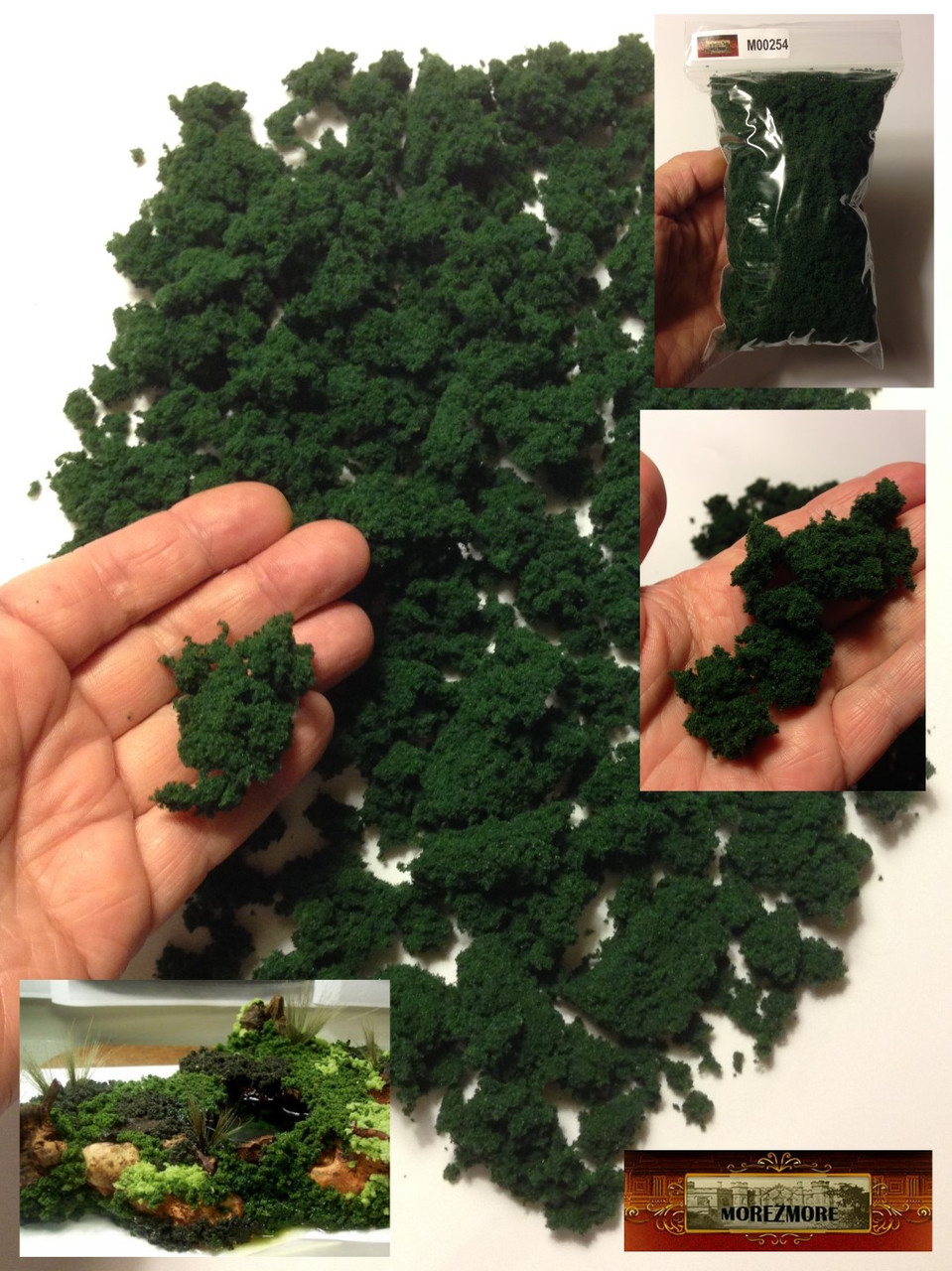 M00109 MOREZMORE Faux Fake Artificial Moss SWAMP Clump-Foliage Burnt Grass