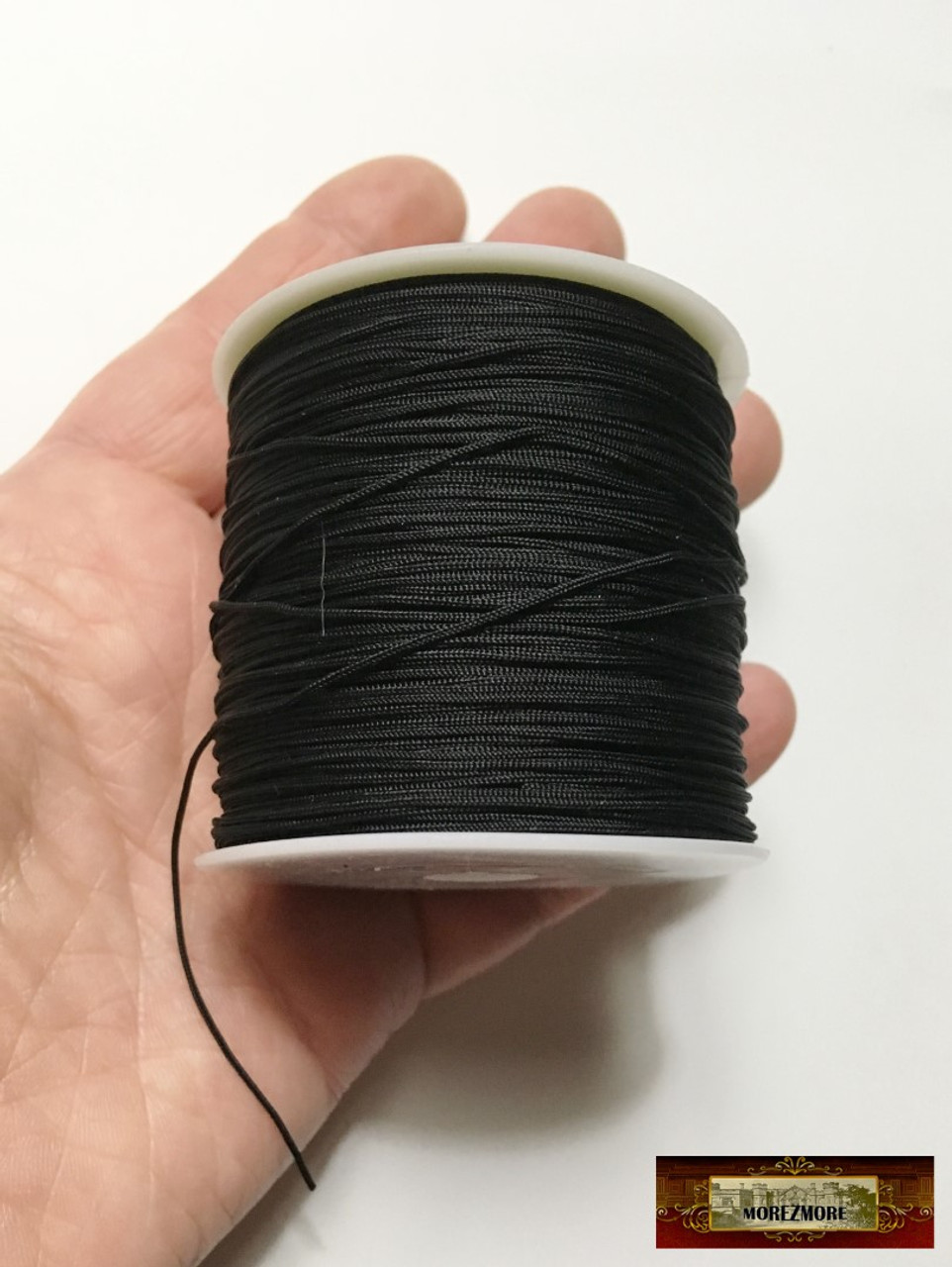 1mm Black Satin String, Satin Nylon Cord 1mm