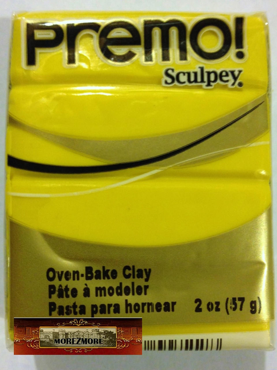 Sculpey Premo Accents oven-bake polymer clay, yellow translucent