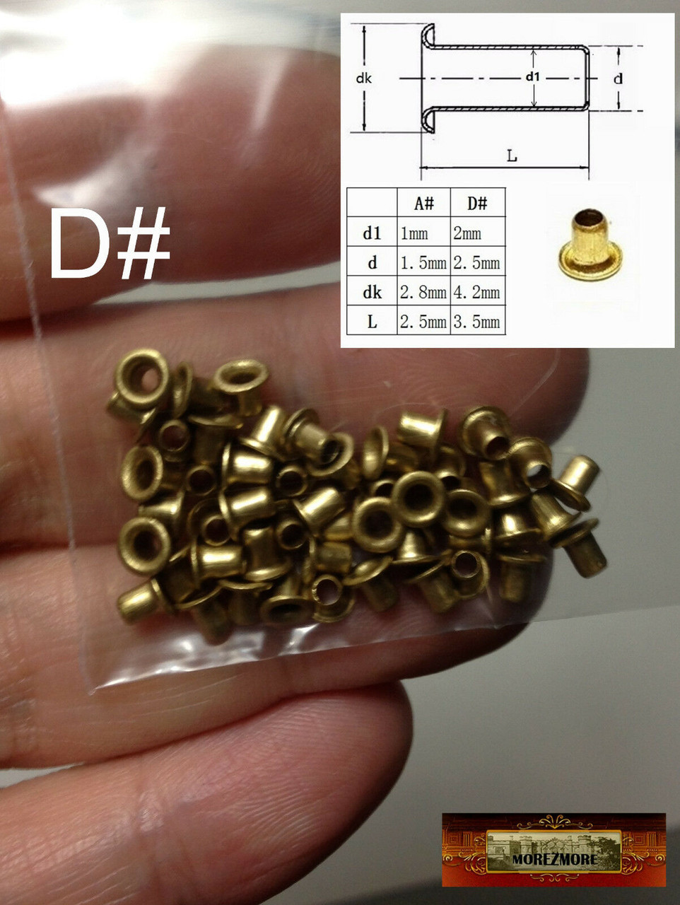 small brass grommets