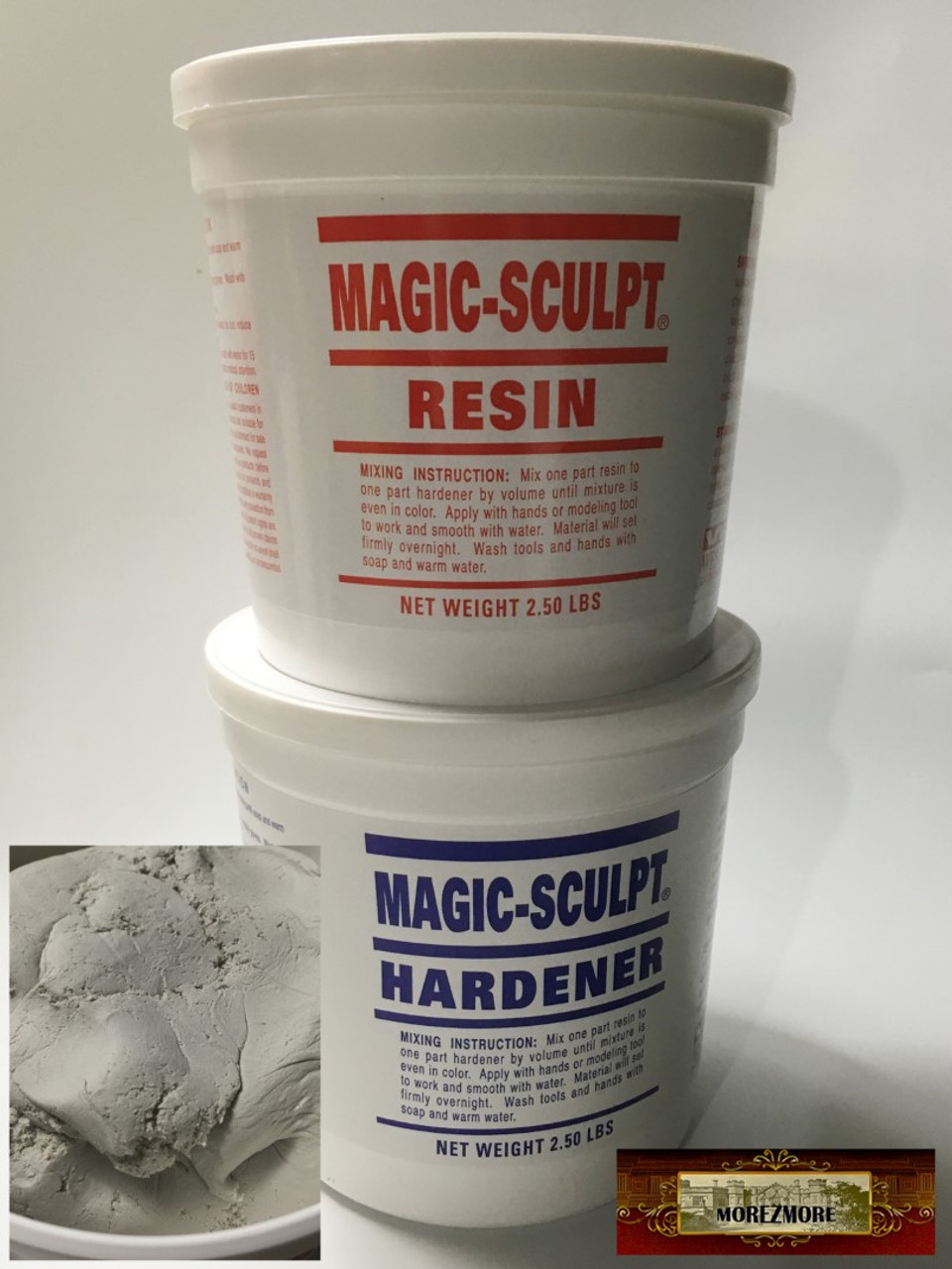 M02051 MOREZMORE 5 lb NATURAL Magic Sculpt Sculp Epoxy Clay Model Putty