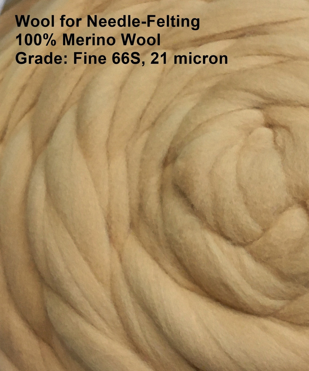 HR053-500 MOREZMORE LIGHT TAN FLESH SKIN TONE 500g 100% Merino Fine Wool  Roving 66S