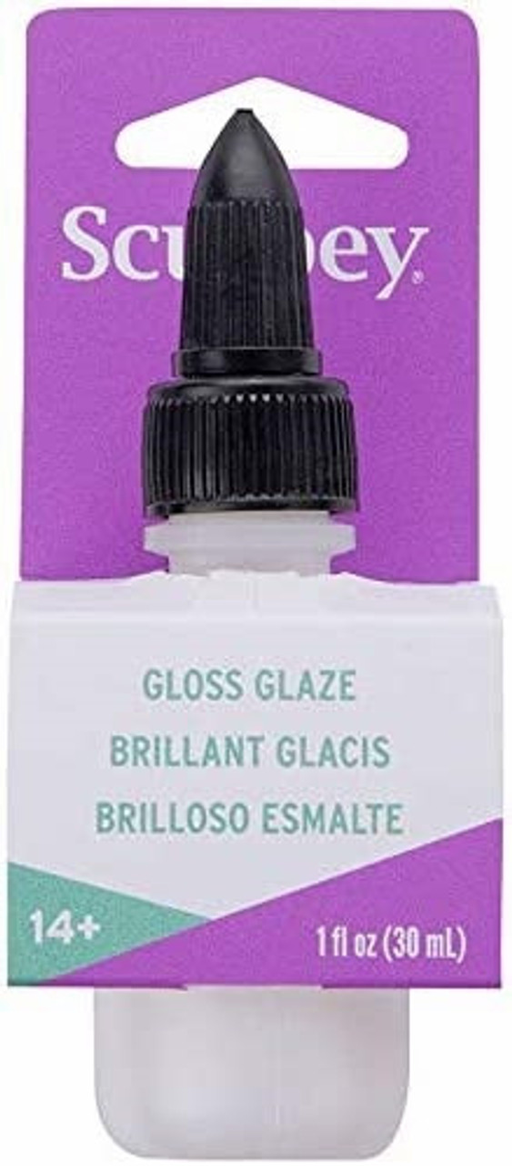 Sculpey Glaze for Polymer Clay Gloss & Satin Lot of 4 Bottles