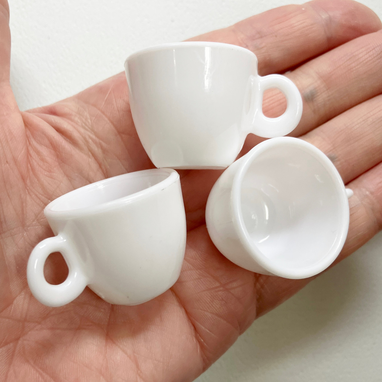 M00066x3 MOREZMORE 3pc Miniature Tea Coffee Cup 1:6 1:3 Scale