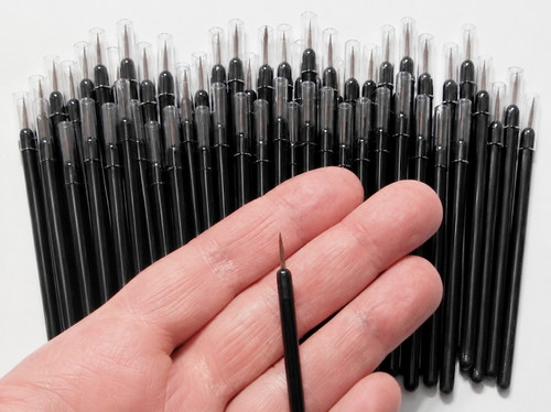 M00264x2 MOREZMORE Lot 50 Fine Eyeliner Cosmetic Brush Disposable Mini Liner
