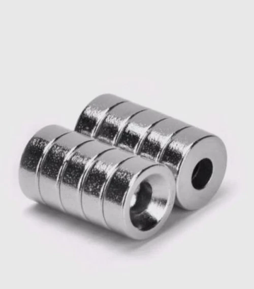 M01376 MOREZMORE 10 Ring Magnets 8 x 4 mm Hole 3 mm Mini Countersunk