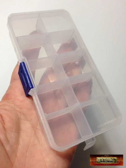 M01114-Salvage MOREZMORE HPA Tool Clear Storage Box Container 10 Compartment Case