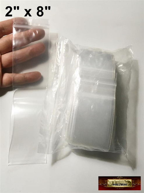 M02908-10 MMOREZMORE 10 Ziplock Bags 5x7 Clear Plastic Zip Lock Bag 5 x 7  5