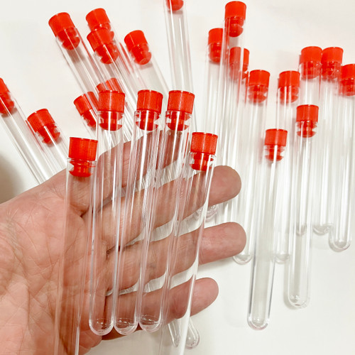 M00356x25 MOREZMORE 25 Storage Containers for Felting Needles 12x100mm Test Tubes with Stoppers