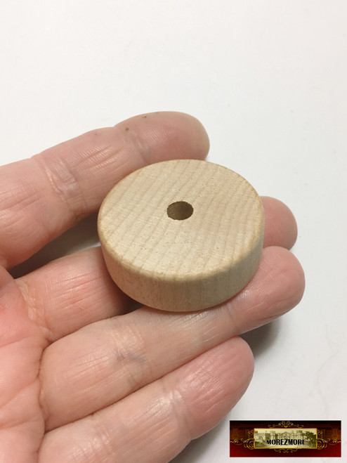 M01457-1 MOREZMORE 1 Wooden Toy Truck Wheels 1-1/2" Dia 1/2" Thick Hole 1/4"