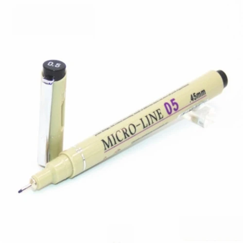 M00808-BLACK MOREZMORE Micro-Line Marker Extra Fine Liner 0.45 mm Fine Point Tip BLACK Sketch Micron Pen Needle Drawing Pen