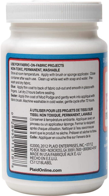 M00033 MOREZMORE 8 oz Beacon Fabri Tac Fabritac Fabric Permanent Glue